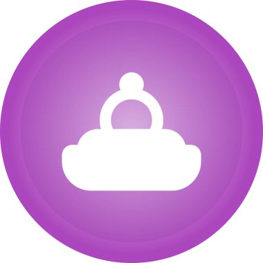 Nişan yüzüğü web simgesi vektör illüstrasyonu