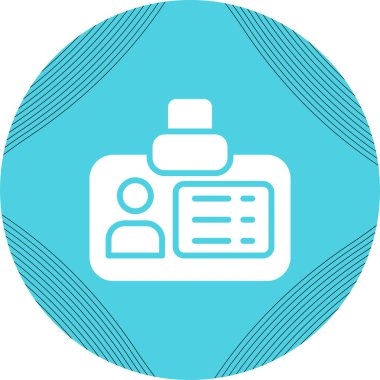 kimlik kartı simgesinin vektör illüstrasyonu