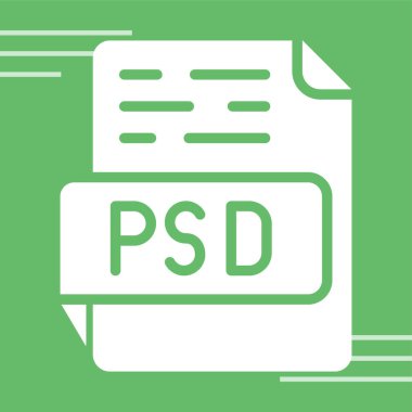 PSD web simgesi, basit vektör illüstrasyonu