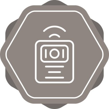 Video dahili iletişim izole edilmiş simgesi, düzenlenebilir felçli video kapı zili telefon vektör simgesi