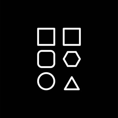 Soyut geometrik şekiller kümesi, vektör illüstrasyonu 