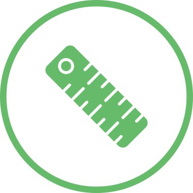 Cetvel web simgesi, vektör çizim