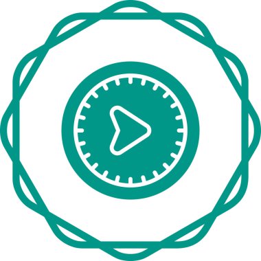 Doğu yönü web illüstrasyonlu pusula simgesi