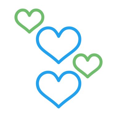 Love hearts web vektör illüstrasyonu