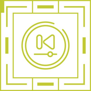 Video Önceki Parça Düğmesi simgesinin vektör illüstrasyonu