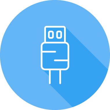 usb simgesi, vektör illüstrasyonu basit tasarım