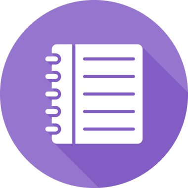 Ders kitabı simgesi, vektör illüstrasyonu basit tasarım