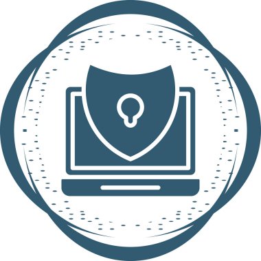 Antivirüs Yazılım Web simgesi vektör çizimi 