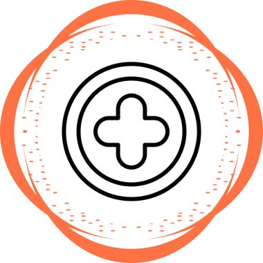 Artı işaret simgesi. Sembol ekle. Navigasyon. vektör illüstrasyonu  