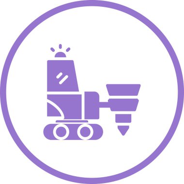 Sondaj Makinesi Vektör Hattı Simgesi Beyaz Arkaplanda İzole Edildi 