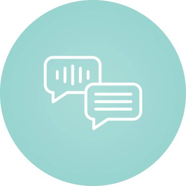 Sohbet balonu simgesi, vektör illüstrasyonu basit tasarım