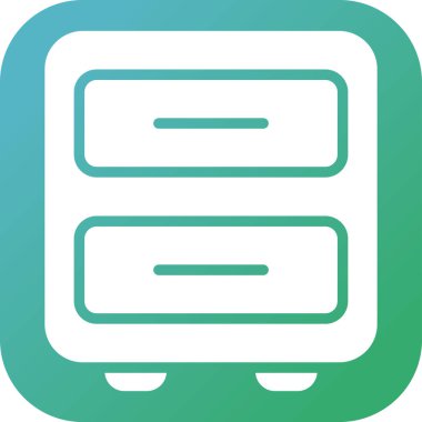  Dosya Kabine simgesi, vektör illüstrasyonu