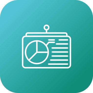 Sunum. Web simgesi basit illüstrasyon