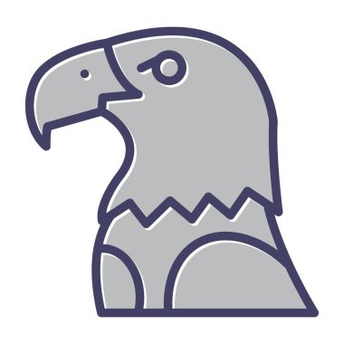 Kartal. Web simgesi basit illüstrasyon