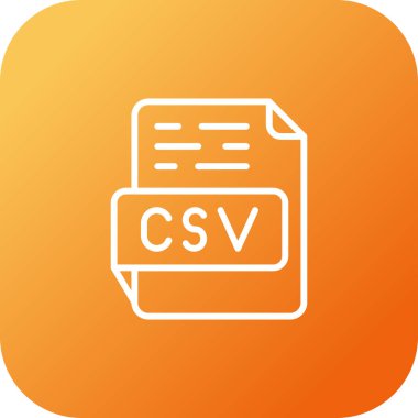 CSV file format, icon vector illustration clipart