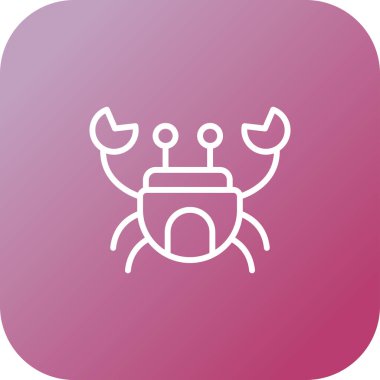 Yengeç simgesinin basit web çizimi