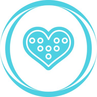 Kalp Kutusu vektör illüstrasyonunda çikolata 