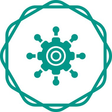 Microservices simgesi, vektör illüstrasyonu basit tasarım