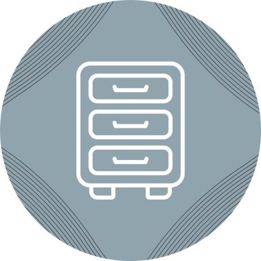  Dosya Kabine simgesi, vektör illüstrasyonu