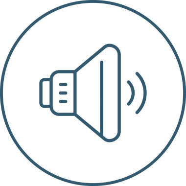 ses hoparlörü simgesi, web illüstrasyonu