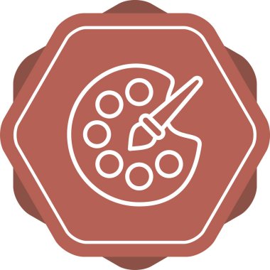 Sanatçı Paleti ve boya fırçası vektör çizimi