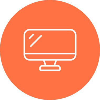 masaüstü monitörü web simgesi, vektör illüstrasyonu