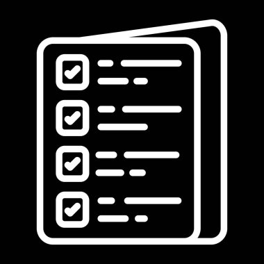 Kontrol listesi. Web simgesi basit illüstrasyon