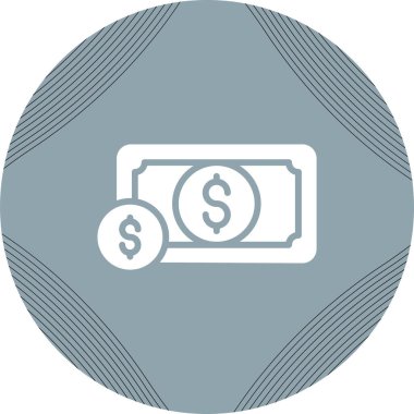 Para için. Web simgesi basit illüstrasyon