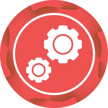 Gears web simgesi, basit vektör illüstrasyonu