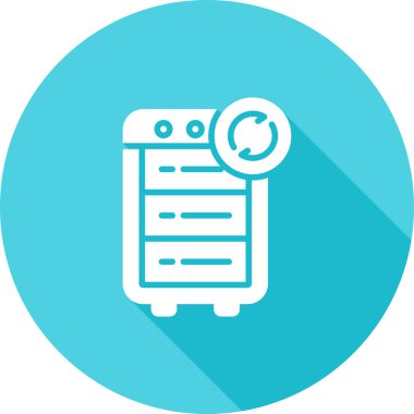 Yedekleme Sunucusu simgesi, vektör illüstrasyonu basit tasarım