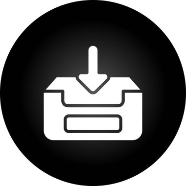 Gelen kutusu web simgesi, basit vektör illüstrasyonu