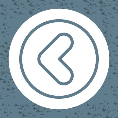 Açı Sol web simgesi, basit vektör illüstrasyonu