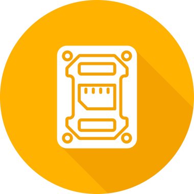 hdd simgesi, vektör illüstrasyonu basit tasarım