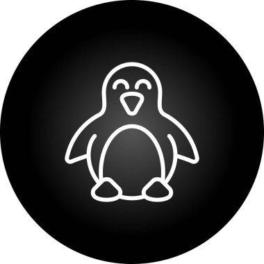 Penguen. Web simgesi basit tasarım 