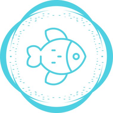 balık simgesi web basit illüstrasyon