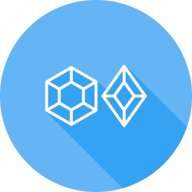 Mücevher simgesi, vektör illüstrasyonu basit tasarım