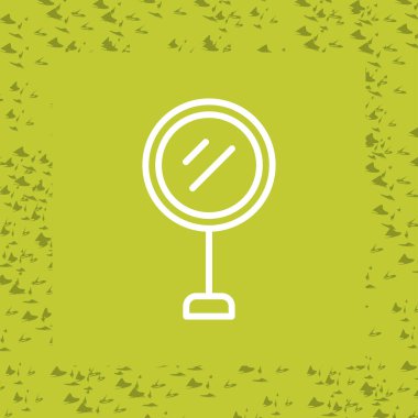  Sinyal ayna web simgesi vektör illüstrasyonu 