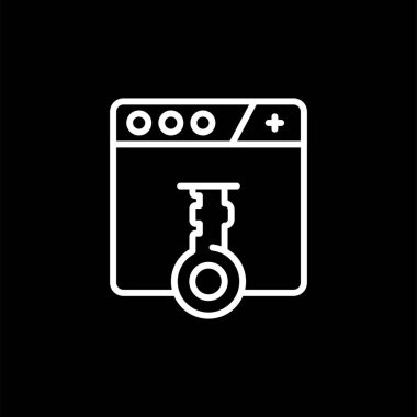 Web Tarayıcı Web simgesi, basit vektör illüstrasyonu