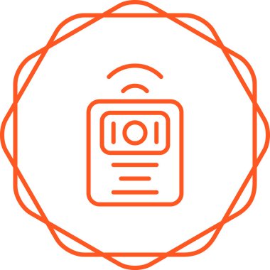 Video dahili iletişim izole edilmiş simgesi, düzenlenebilir felçli video kapı zili telefon vektör simgesi