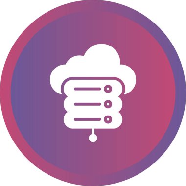 Bulut Depolama Ağı simgesi, basit vektör illüstrasyonu