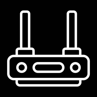 router vektör simgesi, tasarım taslağı 