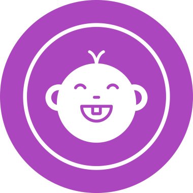 Bebek Diş ikonu, vektör illüstrasyonu 