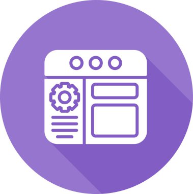 Web Tarayıcı Web simgesi, basit vektör illüstrasyonu