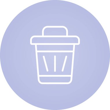 Çöp kutusu simgesi vektör illüstrasyonu