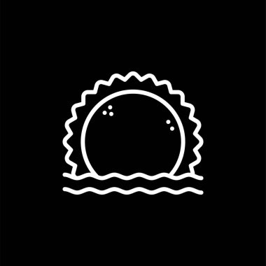 Güneşli hava ikonu, vektör illüstrasyonu basit tasarım