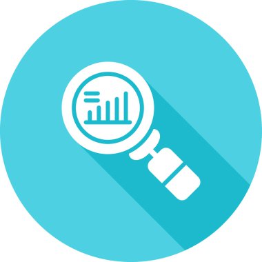 Pazar Araştırması Simgesi, Grafik ve Web Tasarımı Şablonu. Vektör İllüstrasyonu