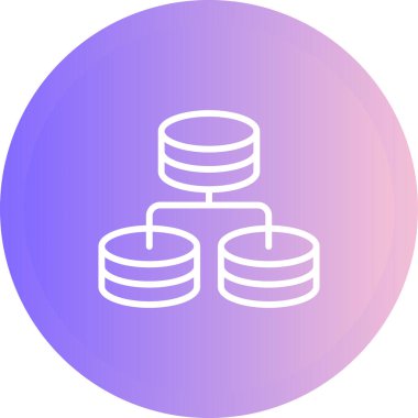 Reseller sunucu simgesi, vektör illüstrasyonu 