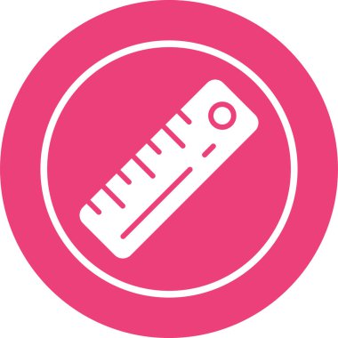 Cetvel web simgesi, vektör çizim