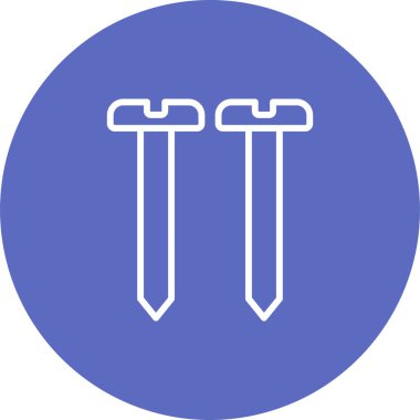 Çivi simgesinin vektör illüstrasyonu
