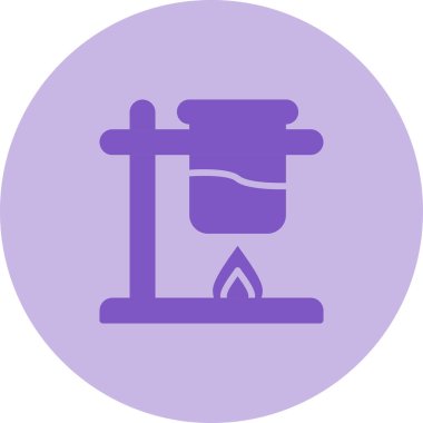 Bunsen Burner simgesi, vektör illüstrasyonu